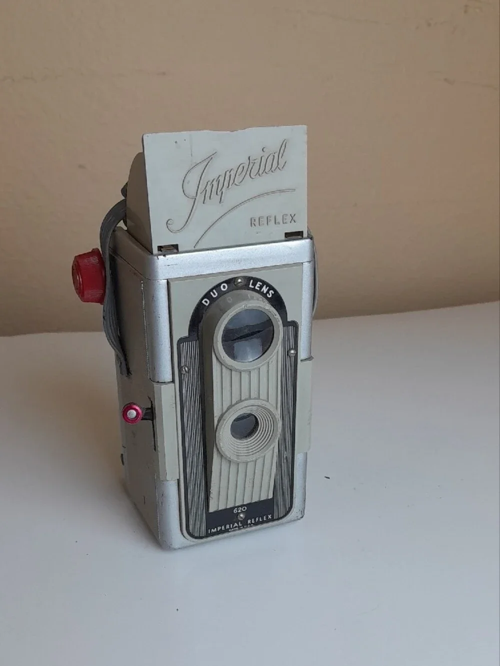 Imperial Reflex Duo Lens 620 Camera - Silver and Cream